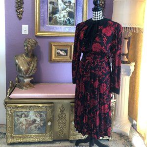 Red and Black Vintage Dress